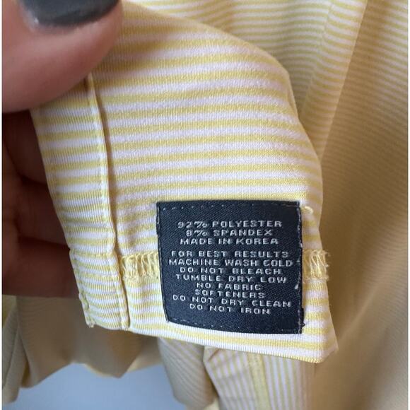 Turtleson Men’s Golf Polo Yellow Striped Size XL - Picture 6 of 9